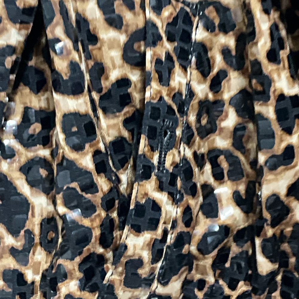 Ruby Rd Sequin Leopard Print Open Front Jacket Size 8 - Picture 6 of 6